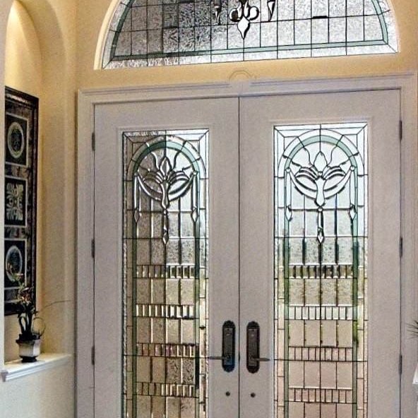 turkuaz vitray kapı